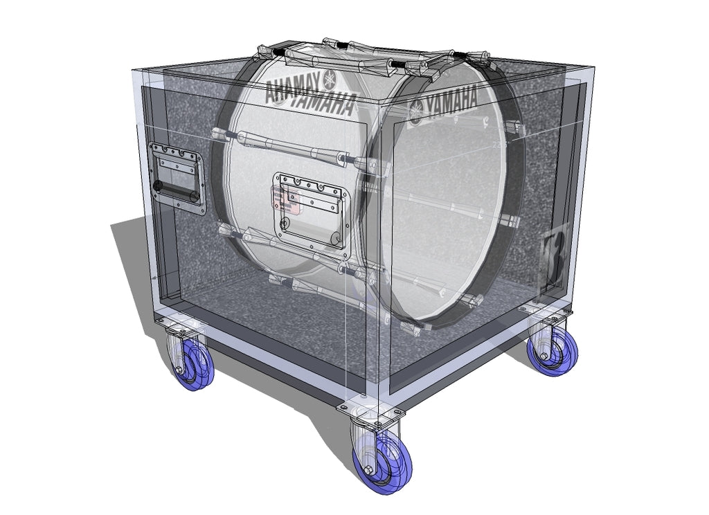 Single 16 inchMarching Bass Case - Brady Cases - 2