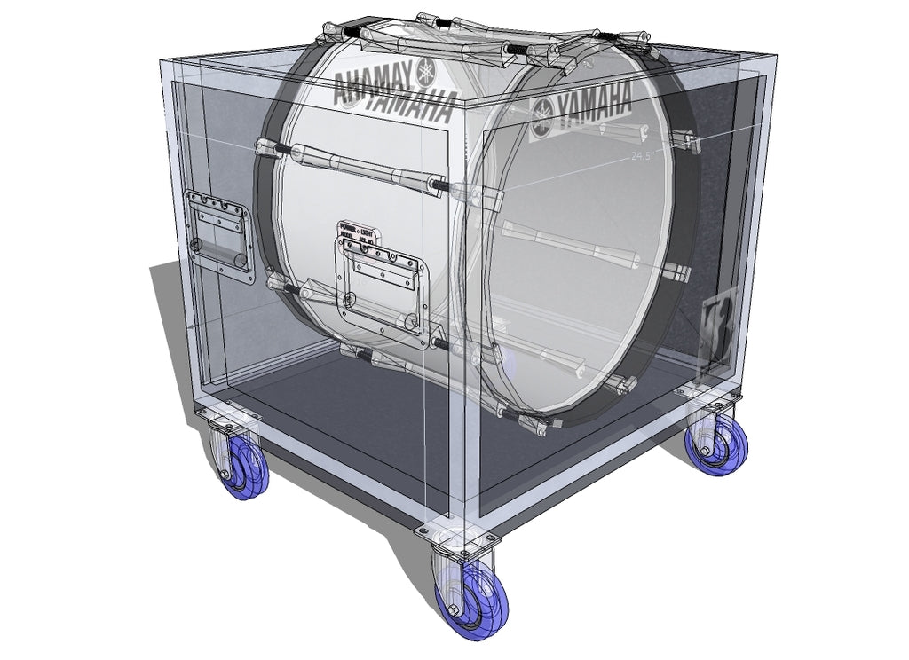 Single 18 inchMarching Bass Case - Brady Cases - 2