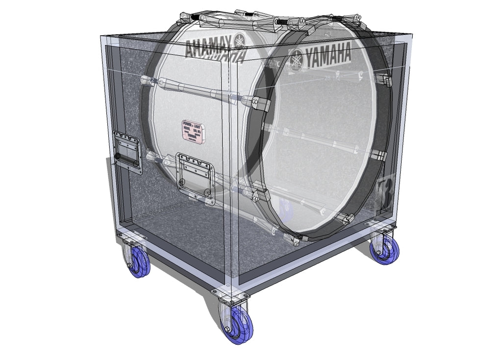 Single 22" Marching Bass Case - Brady Cases - 2