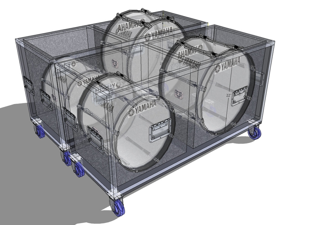 Dual Marching Bass Case - Brady Cases - 2