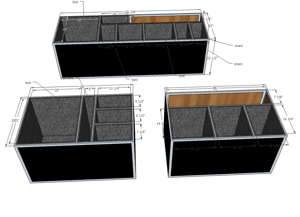 Drum Case Trunk or Vault - Brady Cases - 15