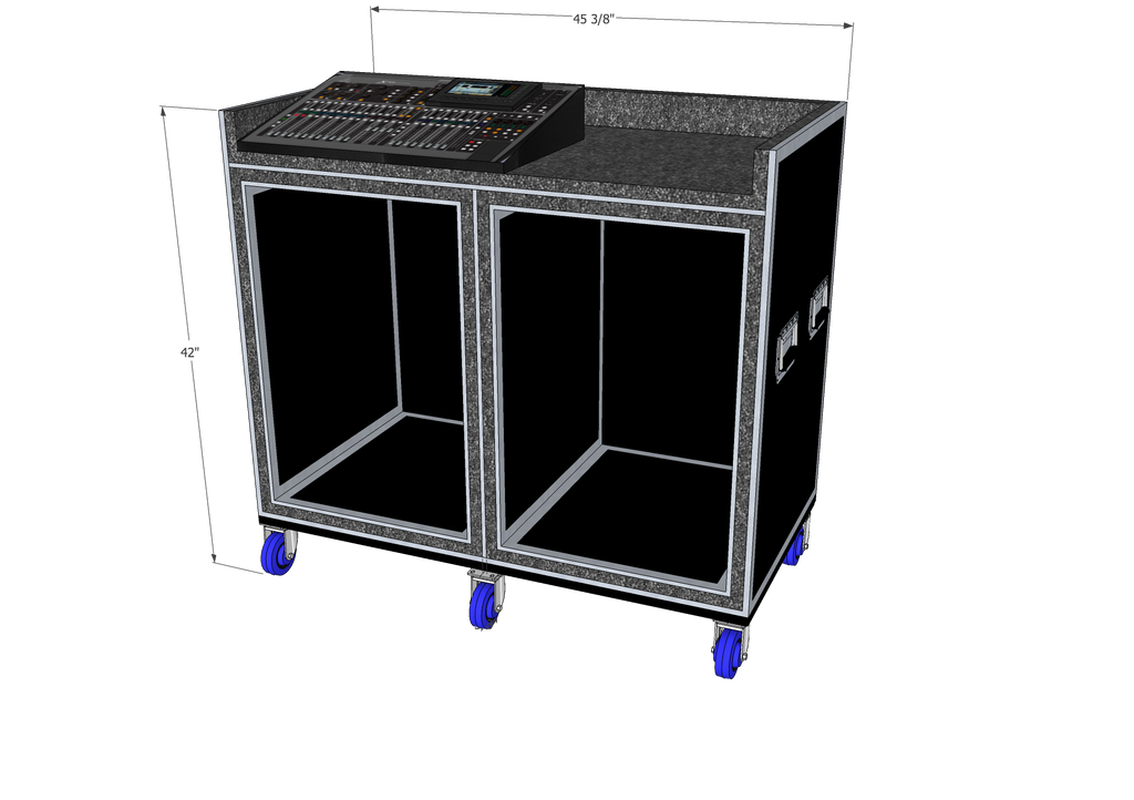 Mixer/Rack case - Brady Cases - 10
