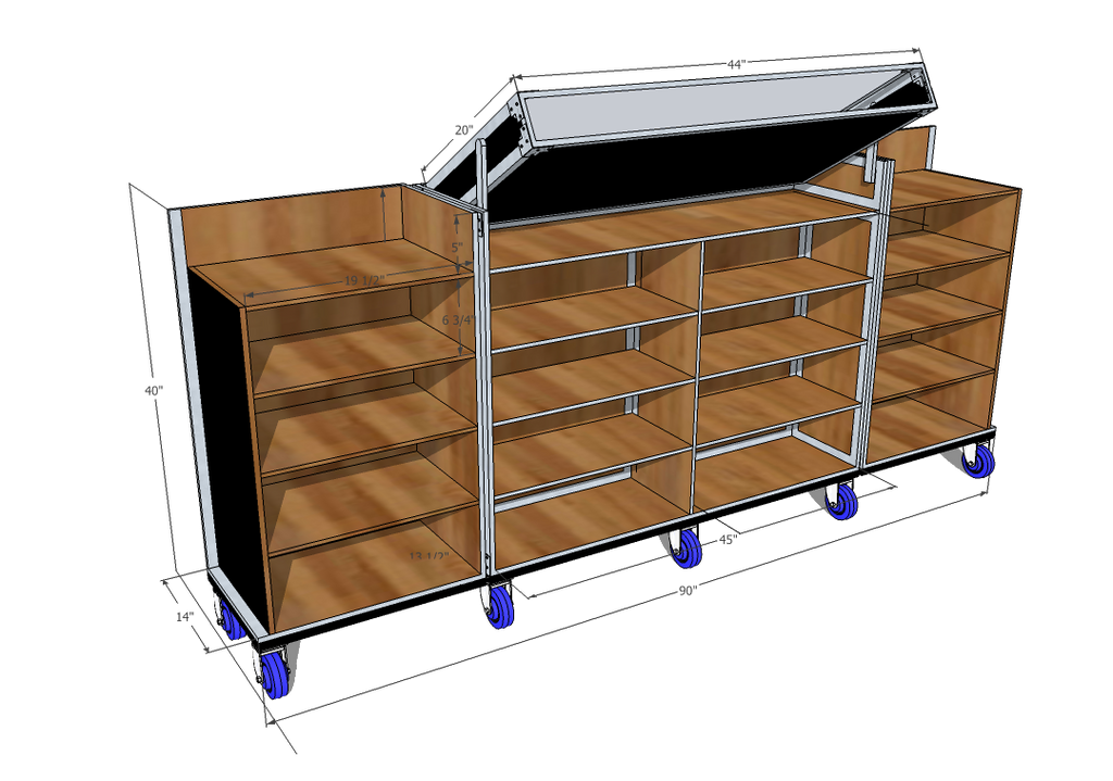 Foldout Display Merch Case - Brady Cases - 5