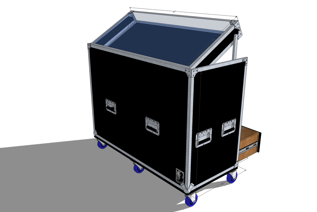 Display Case Plexiglass W/ Ratcheting Display - Brady Cases - 3