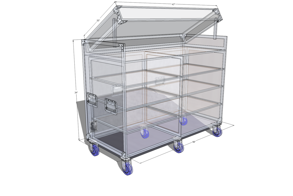 Display Case Plexiglass W/ Ratcheting Display - Brady Cases - 5