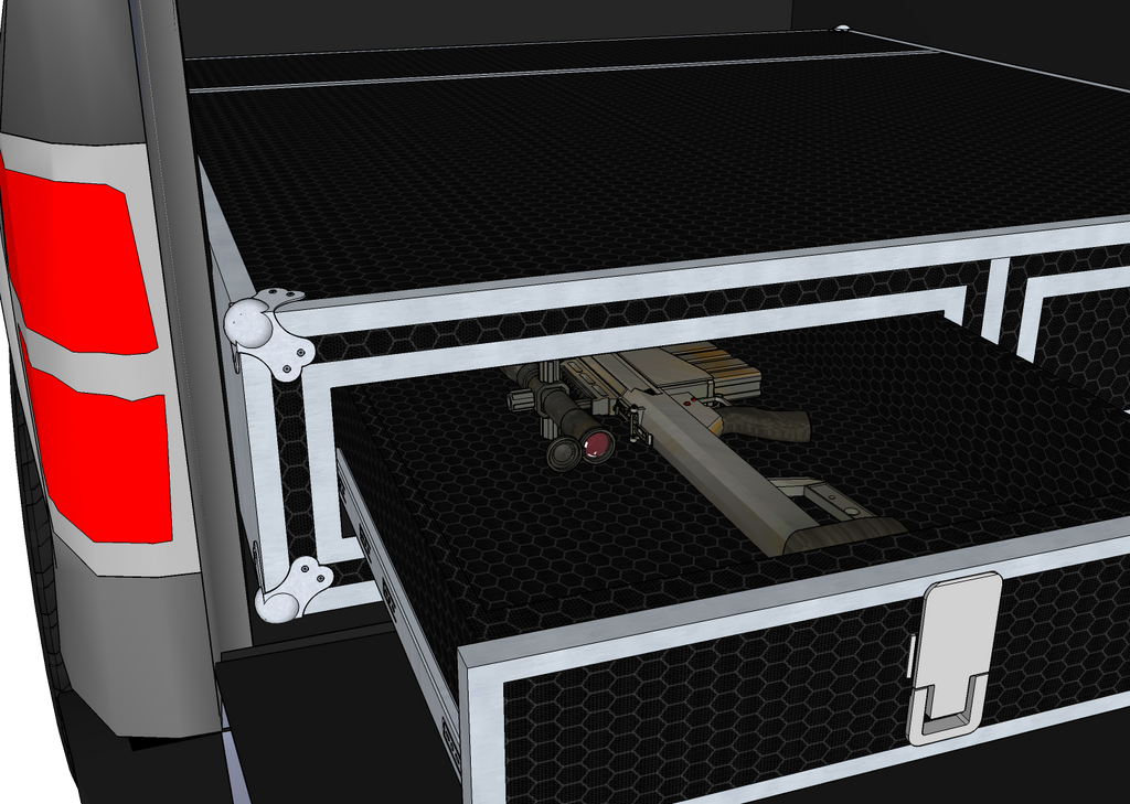 Truck weapon storage - Brady Cases - 3