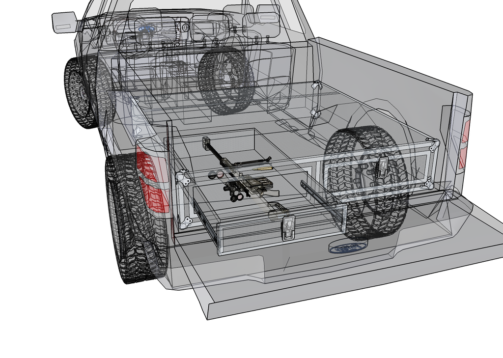 Truck weapon storage - Brady Cases - 2