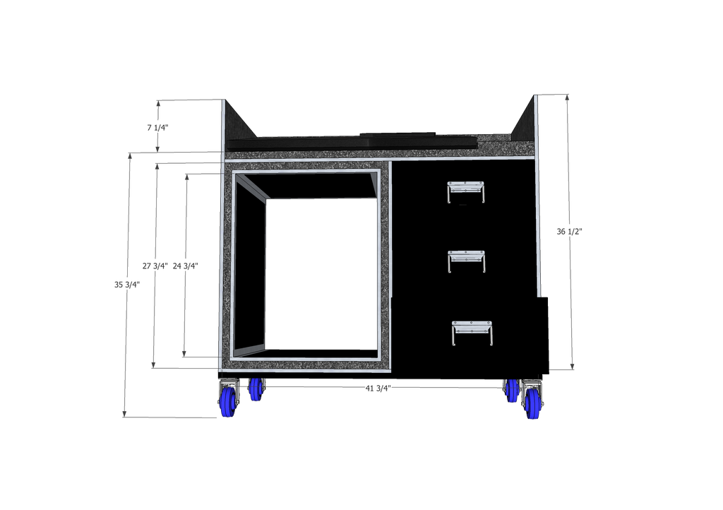 Mixer/Rack case - Brady Cases - 8