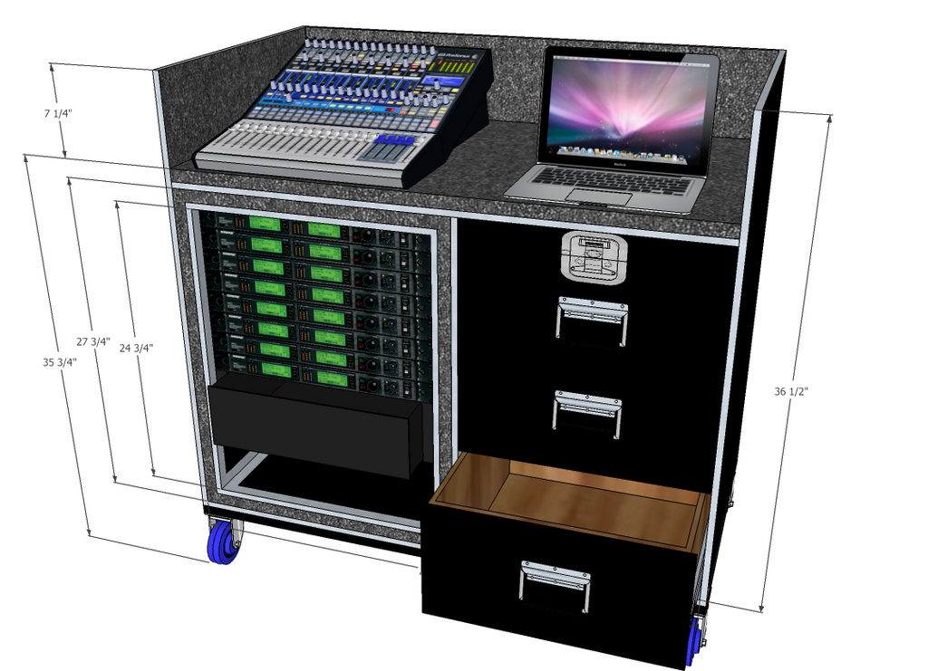 Mixer/Rack case - Brady Cases - 3